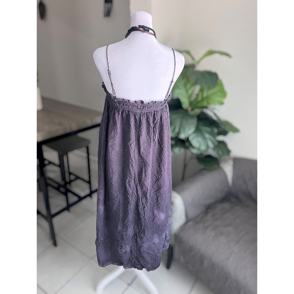 H&M Crinkled Smocked Tie-Dye Midi Dress - Picture 4 of 6